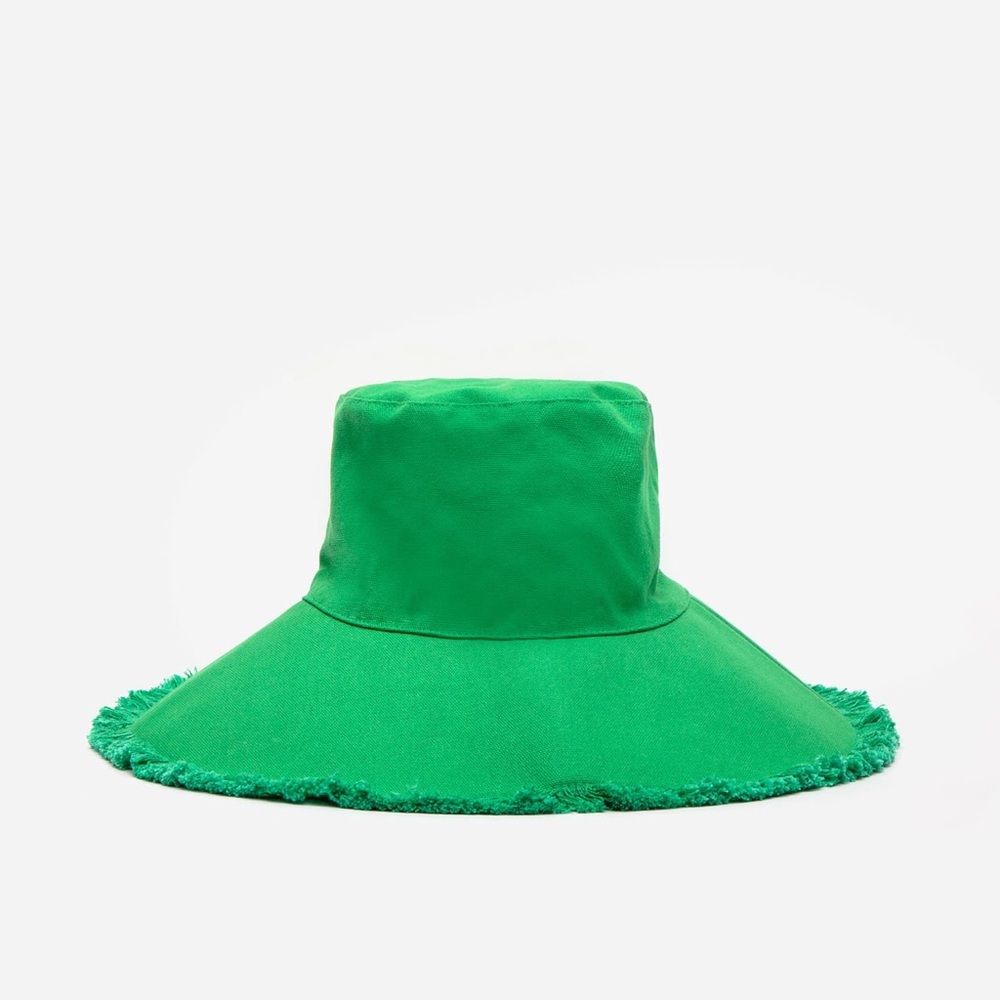 Francis Valentine Canvas Green Fringe Hat